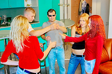 Real college girls go wild at party